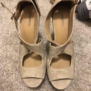 Tan wedges.  Size 7.5